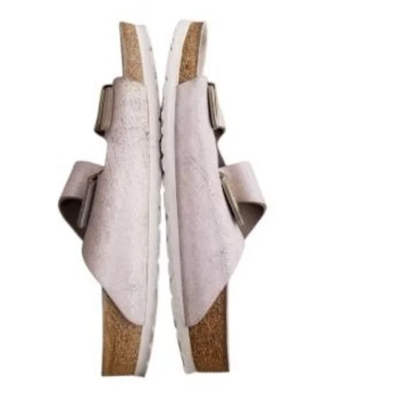 42 Birkenstock Shimmer Distress Rose Pink Slip On Sandal Birks Shoe Women 11 - Picture 6 of 14